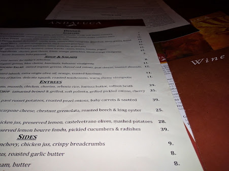 Menu Andaluca Restaurant - 0