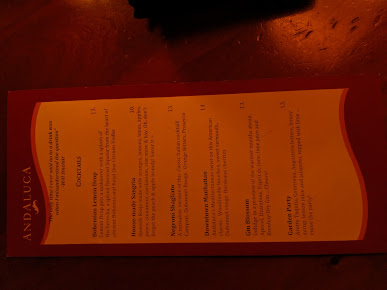 Menu Andaluca Restaurant - 1