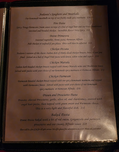 Menu Andante - 1