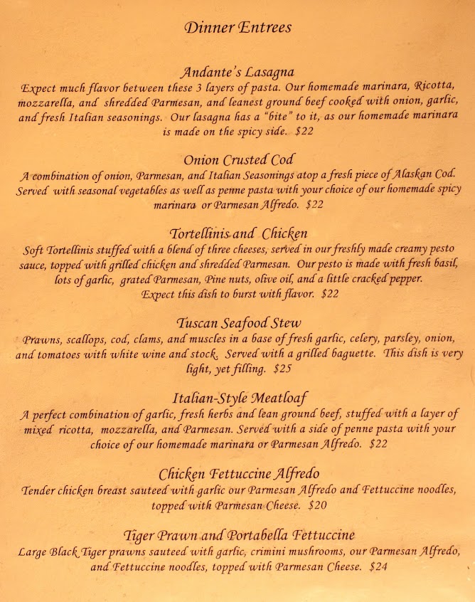 Menu Andante - 3
