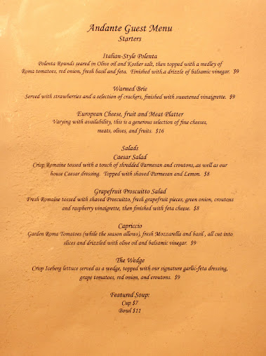 Menu Andante - 4