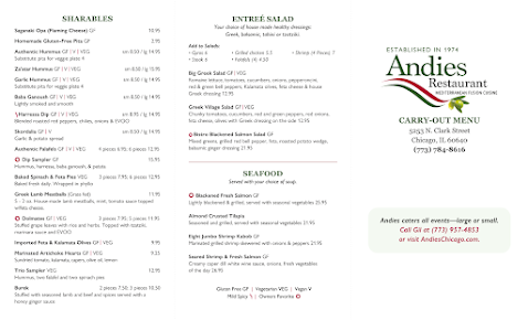 Menu Andie's Restaurant - 4