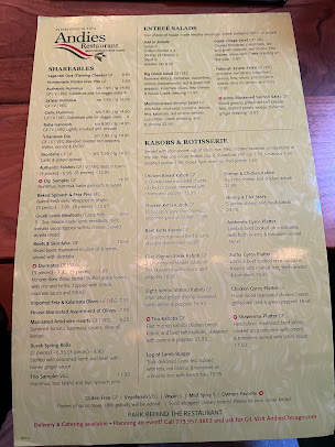 Menu Andie's Restaurant - 5