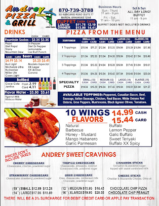 Menu Andrey Pizza And Grill - 1