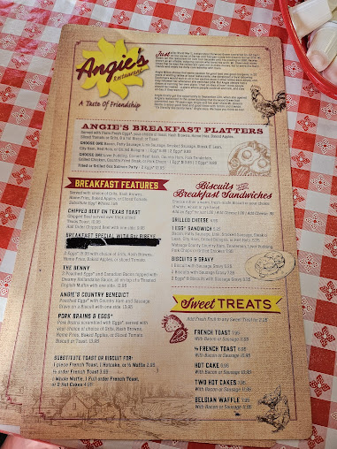 Menu Angie's Restaurant - 5