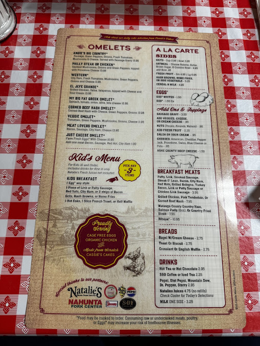 Menu Angie's Restaurant - 12
