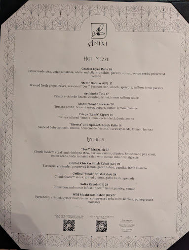 Menu Anixi Mediterranean Vegan Restaurant - 7