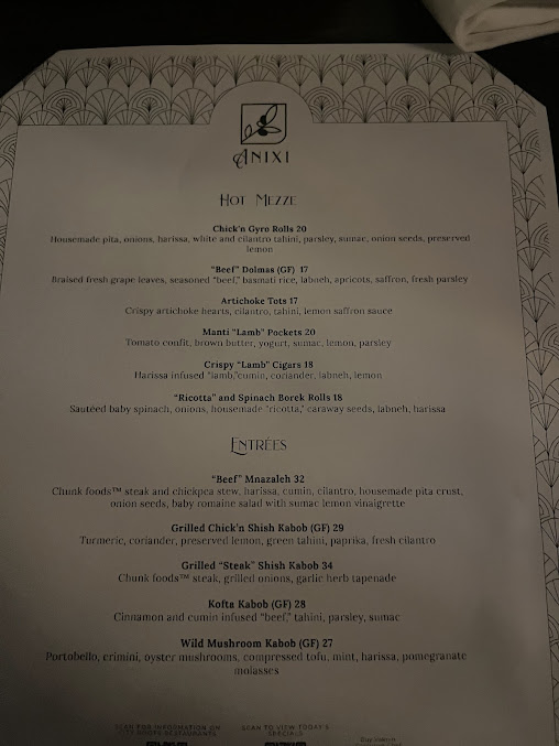 Menu Anixi Mediterranean Vegan Restaurant - 9