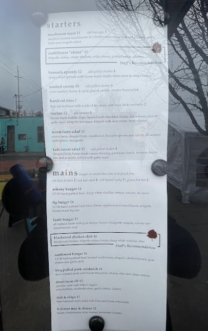 Menu Ankeny Tap Table - 13
