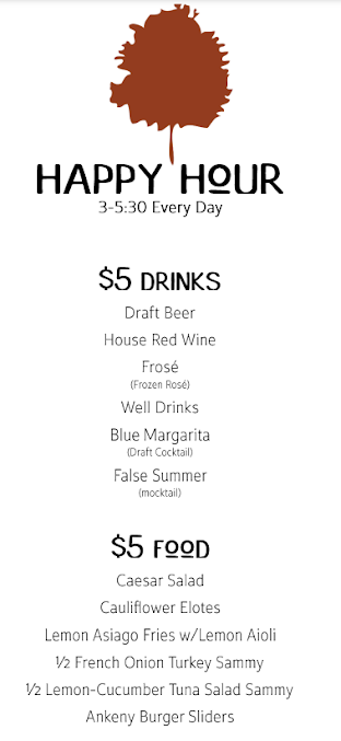 Menu Ankeny Tap Table - 18