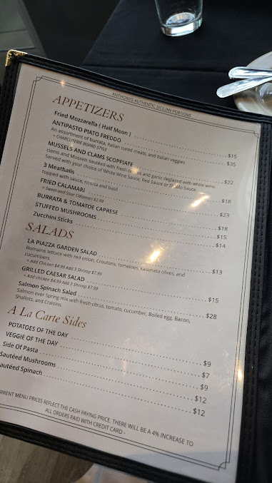 Menu Anthony's La Piazza Prime - 8