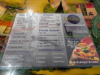 Menu Anthony's Restaurant - 3