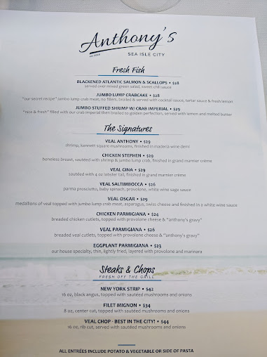Menu Anthonys Sea Isle City - 0