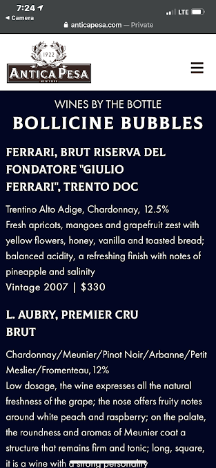 Menu Antica Pesa Brooklyn - 2