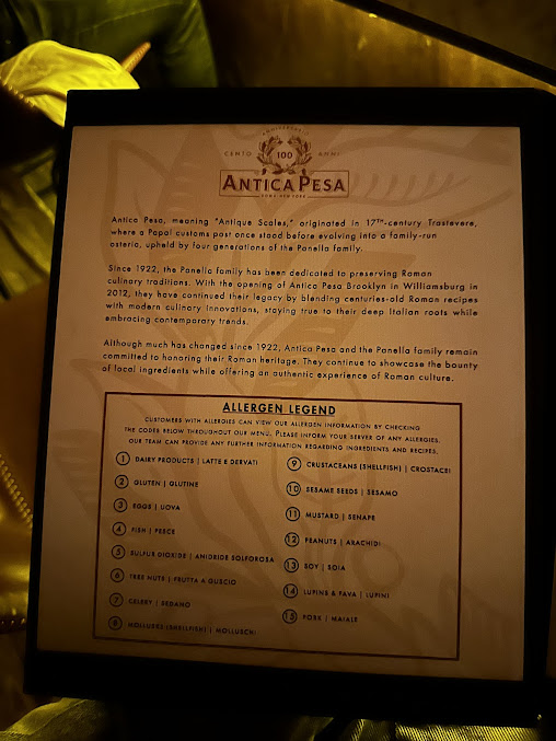 Menu Antica Pesa Brooklyn - 4