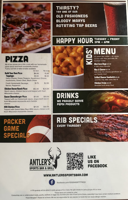 Menu Antlers Supper Club - 0
