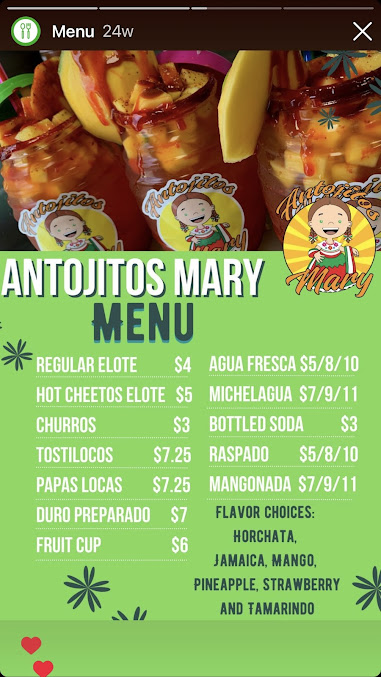Menu Antojitos Mary - 1