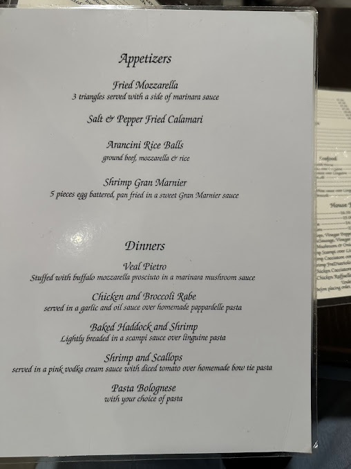 Menu Antonio's Cucina Italiano - 1
