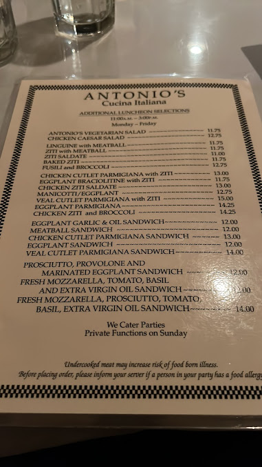 Menu Antonio's Cucina Italiano - 7