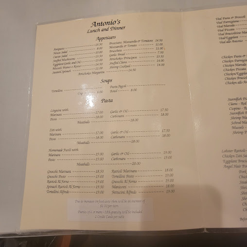 Menu Antonio's Cucina Italiano - 9