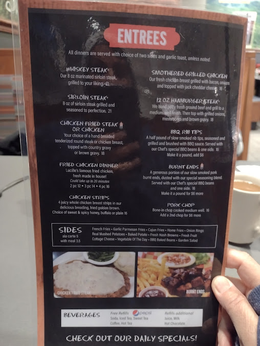 Menu Apple Barrel Restaurant - 2