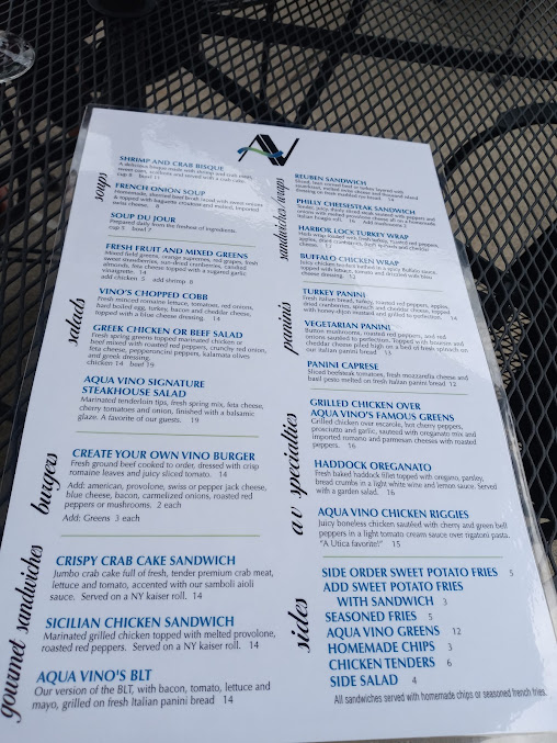 Menu Aqua Vino Restaurant - 2