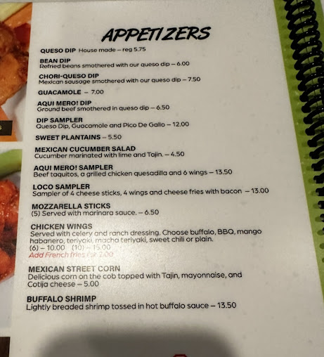 Menu Aqui Mero Mexican Restaurant - 2