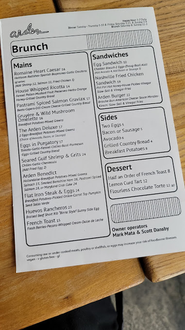 Menu Arden - 4