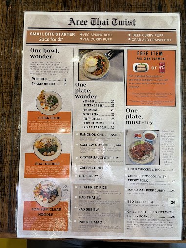 Menu Aree Thai Twist - 2