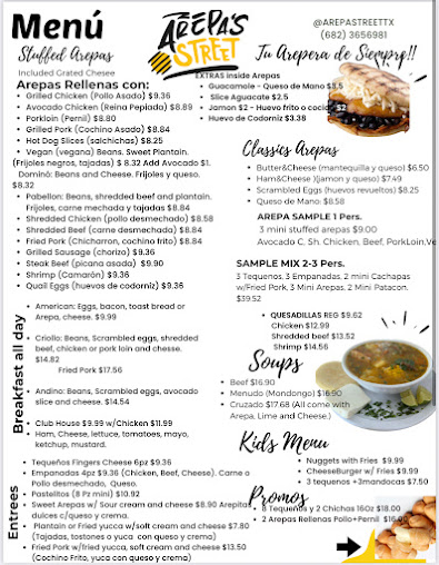 Menu Arepas Street - 1