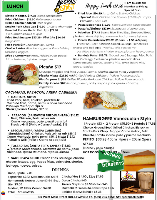 Menu Arepas Street - 3