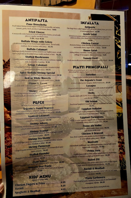 Menu Argentos Italian Bistro - 7