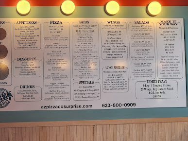 Menu Arizona Pizza Company Surprise - 3