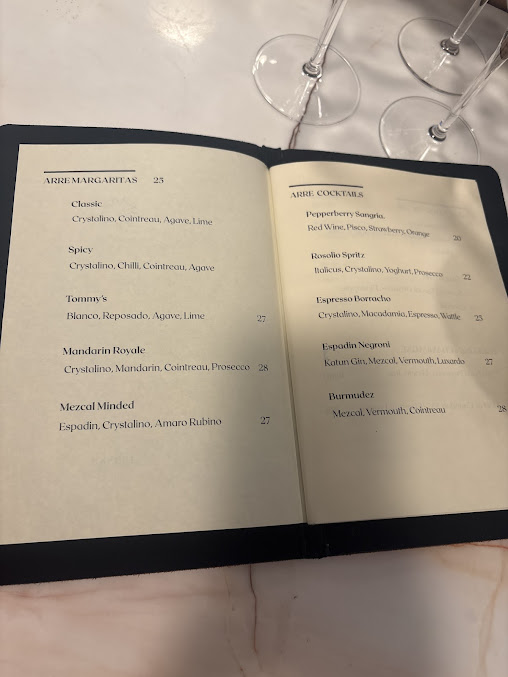 Menu Arre Restaurant + Bar - 1