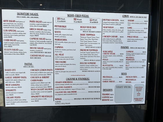 Menu Arte Pizza Downtown - 1