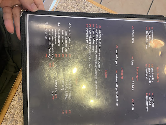 Menu Asahi Sushi Thai Cuisine - 1