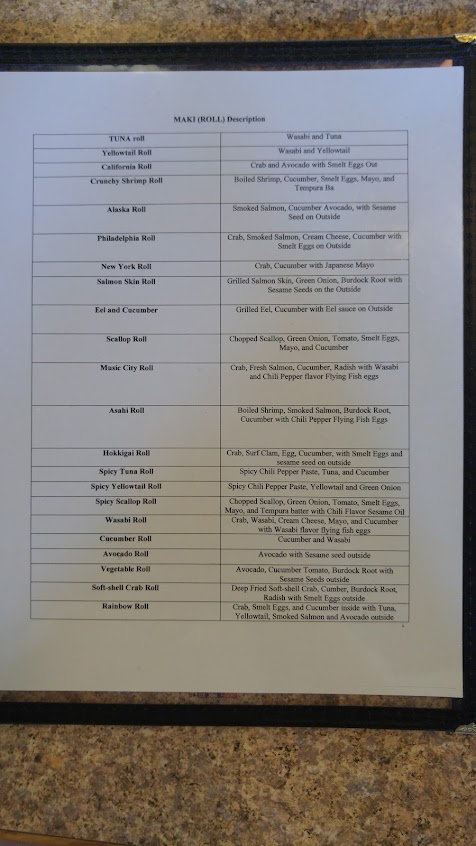 Menu Asahi Sushi Thai Cuisine - 2