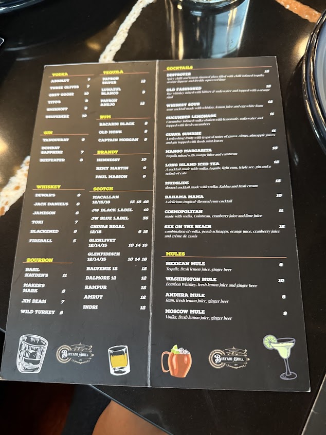 Menu Ashburn Biryani Grill - 0
