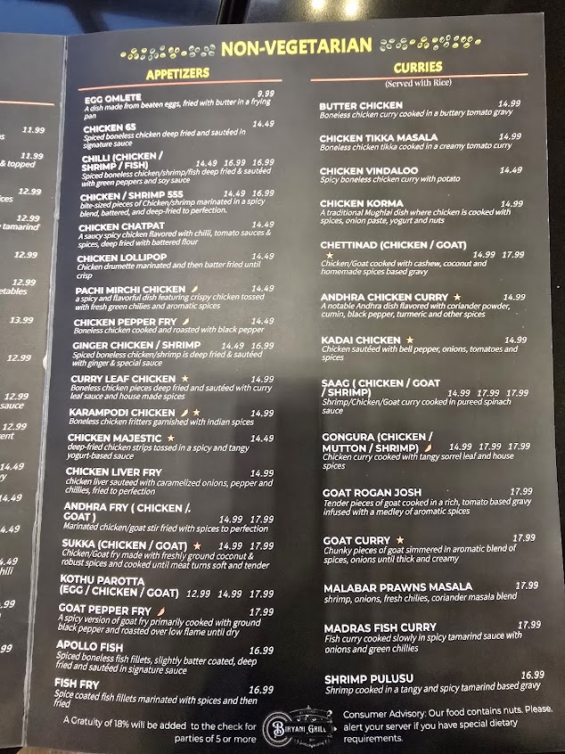 Menu Ashburn Biryani Grill - 2