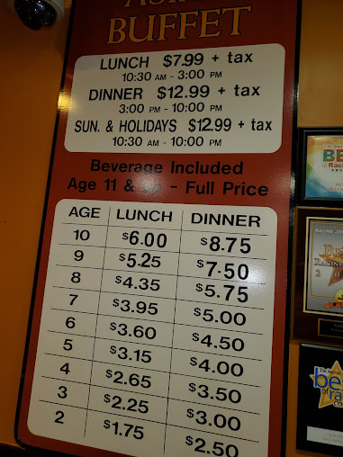 Menu Asian Buffet Racine - 1