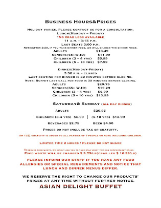 Menu Asian Delight Buffet - 0