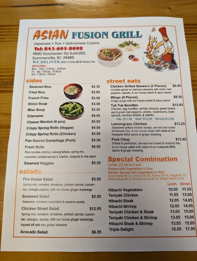 Menu Asian Fusion Grill - 0