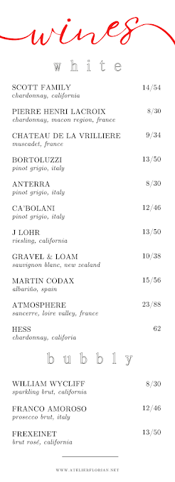 Menu Atelier Florian - 2