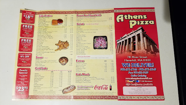 Menu Athens Pizza Haverhill - 0