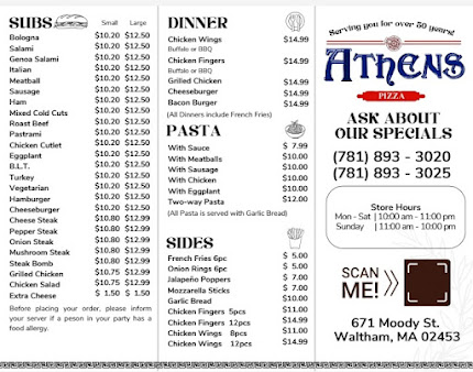Menu Athens Pizza - 0