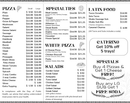 Menu Athens Pizza - 1