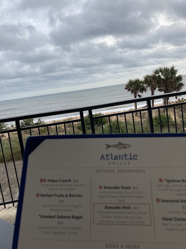 Menu Atlantic Grille Oceanfront Restaurant - 0