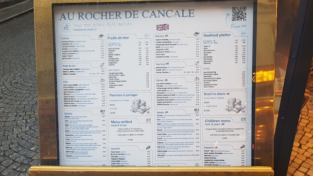 Menu Au Rocher De Cancale - 0