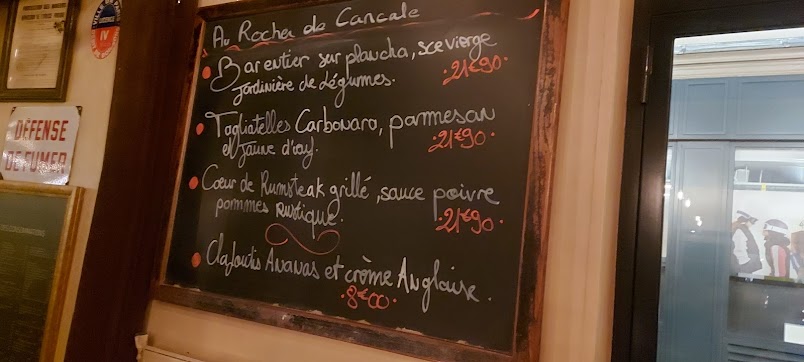 Menu Au Rocher De Cancale - 6