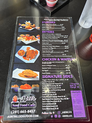 Menu Aunt Bill's Soul Food Cafe - 8